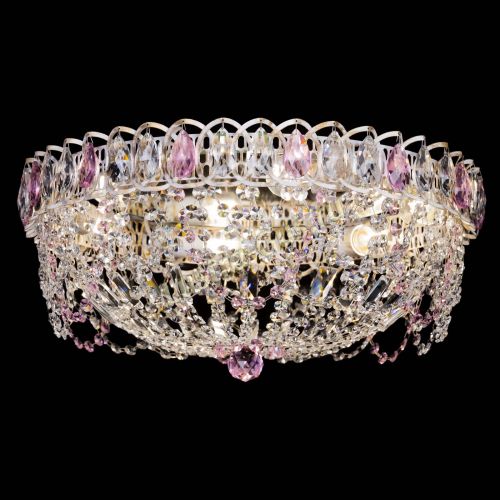 Люстра Каскад Ажур Розовая белая в Самаре Гусь Хрустальный