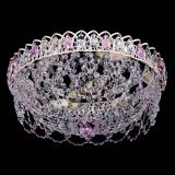 Люстра Каскад Ажур Розовая белая в Самаре