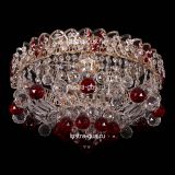 Люстра Катерина шар красная, диаметр 450 мм, цвет золото, Люстры Гусь Хрустальный Люстра Катерина шар красная, диаметр 450 мм, цвет золото, Люстры Гусь Хрустальный