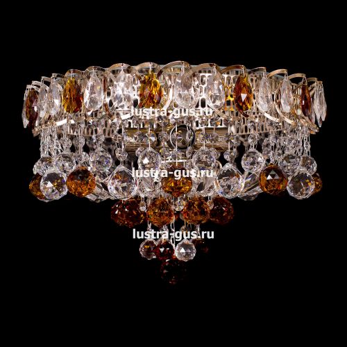 Люстра Катерина Шар Плюс цветная в Самаре Гусь Хрустальный