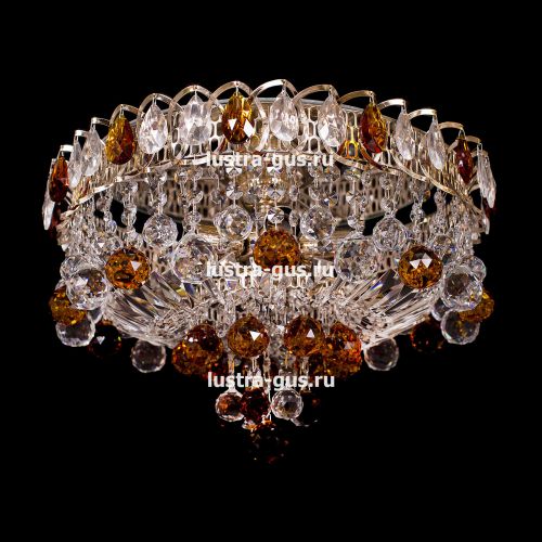 Люстра Катерина Шар Плюс цветная в Самаре Гусь Хрустальный