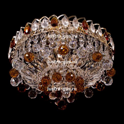 Люстра Катерина Шар Плюс цветная в Самаре Гусь Хрустальный