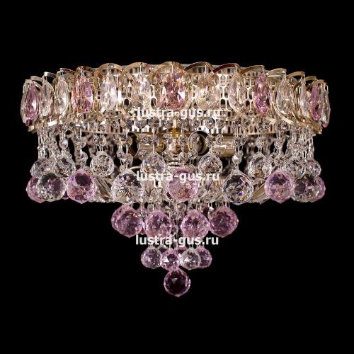 Люстра Катерина Шар Плюс цветная в Самаре Гусь Хрустальный