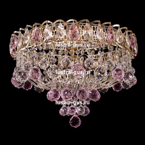 Люстра Катерина Шар Плюс цветная в Самаре Гусь Хрустальный