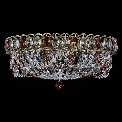 Люстра Хрустальный Каскад Ажур под бронзу Чайная в Самаре Гусь Хрустальный