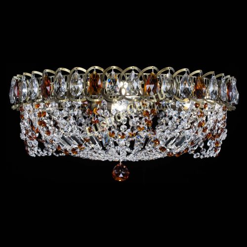 Люстра Хрустальный Каскад Ажур под бронзу Чайная в Самаре Гусь Хрустальный