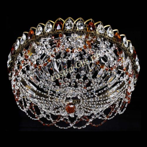 Люстра Хрустальный Каскад Ажур под бронзу Чайная в Самаре Гусь Хрустальный