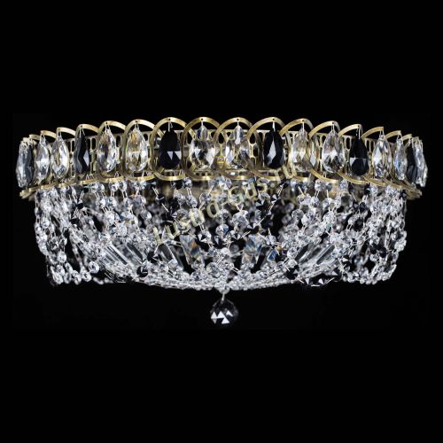 Люстра Хрустальный Каскад Ажур под бронзу Черная в Самаре Гусь Хрустальный