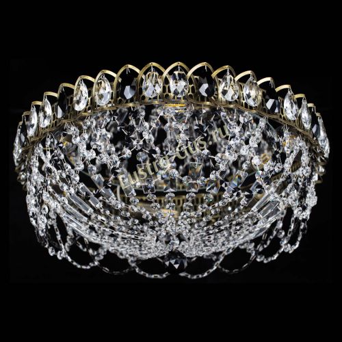 Люстра Хрустальный Каскад Ажур под бронзу Черная в Самаре Гусь Хрустальный