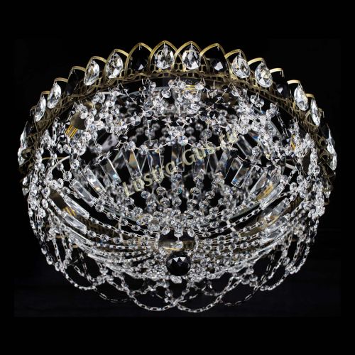 Люстра Хрустальный Каскад Ажур под бронзу Черная в Самаре Гусь Хрустальный