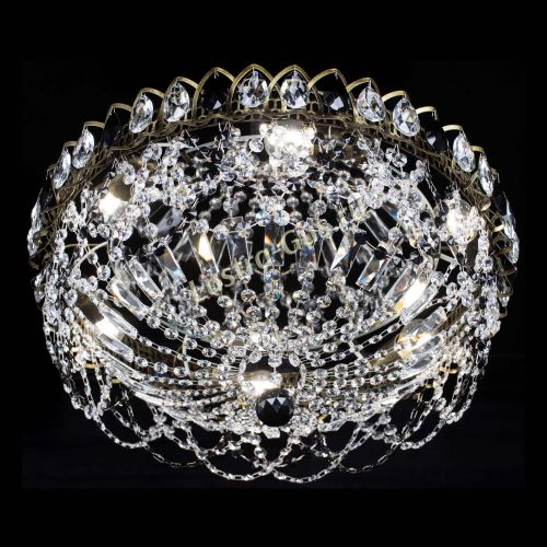 Люстра Хрустальный Каскад Ажур под бронзу Черная в Самаре Гусь Хрустальный