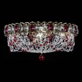 Люстра Хрустальный Каскад Ажур под бронзу Красная в Самаре