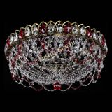 Люстра Хрустальный Каскад Ажур под бронзу Красная в Самаре