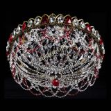 Люстра Хрустальный Каскад Ажур под бронзу Красная в Самаре