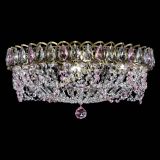 Люстра Хрустальный Каскад Ажур под бронзу Розовая в Самаре