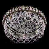 Люстра Хрустальный Каскад Ажур под бронзу Розовая в Самаре