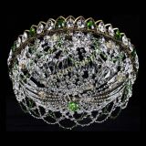 Люстра Хрустальный Каскад Ажур под бронзу Зеленая в Самаре