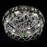 Люстра Хрустальный Каскад Ажур под бронзу Зеленая в Самаре