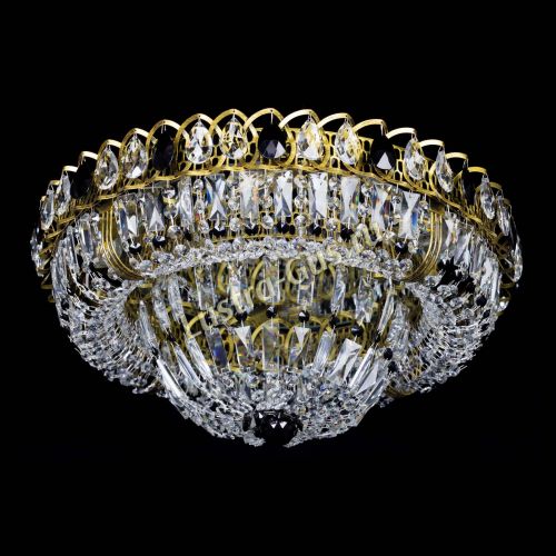 Люстра Кольцо Классика Пластинка черная под бронзу в Самаре Гусь Хрустальный