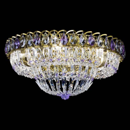 Люстра Кольцо Классика Пластинка фиолетовая под бронзу в Самаре Гусь Хрустальный