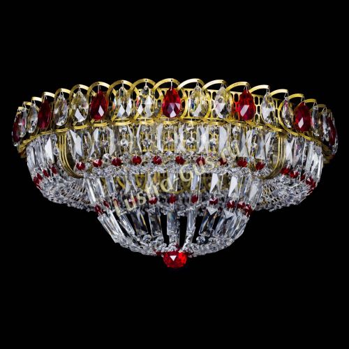 Люстра Кольцо Классика Пластинка красная под бронзу в Самаре Гусь Хрустальный