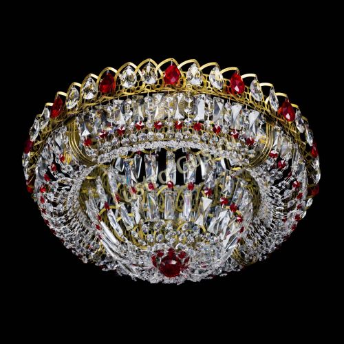 Люстра Кольцо Классика Пластинка красная под бронзу в Самаре Гусь Хрустальный