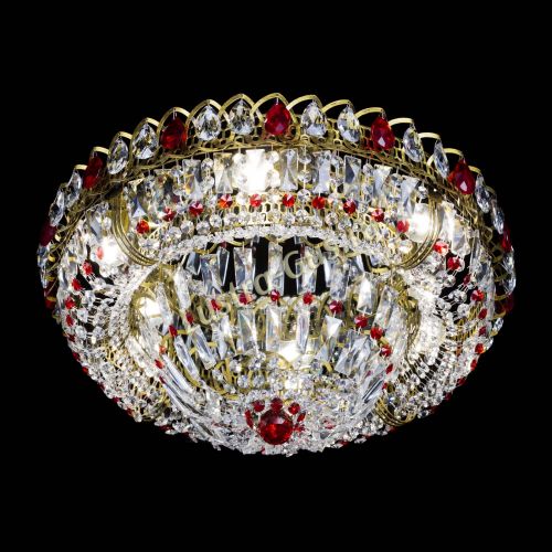 Люстра Кольцо Классика Пластинка красная под бронзу в Самаре Гусь Хрустальный