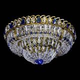 Люстра Кольцо Классика Пластинка синяя под бронзу в Самаре