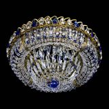 Люстра Кольцо Классика Пластинка синяя под бронзу в Самаре