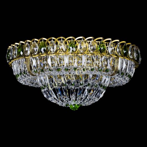 Люстра Кольцо Классика Пластинка зеленая под бронзу в Самаре Гусь Хрустальный