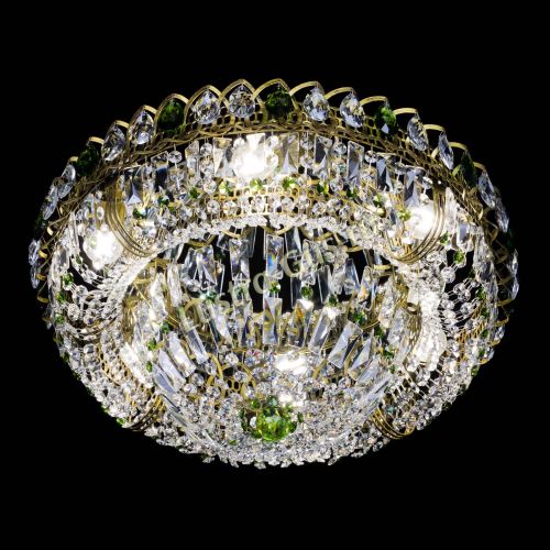 Люстра Кольцо Классика Пластинка зеленая под бронзу в Самаре Гусь Хрустальный