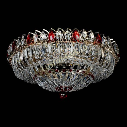 Люстра Кольцо Классика Пластинка красная в Самаре Гусь Хрустальный