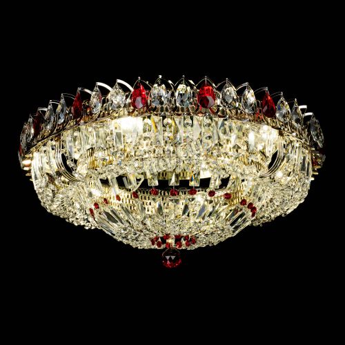 Люстра Кольцо Классика Пластинка красная в Самаре Гусь Хрустальный