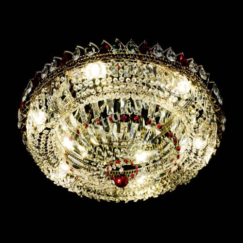 Люстра Кольцо Классика Пластинка красная в Самаре Гусь Хрустальный