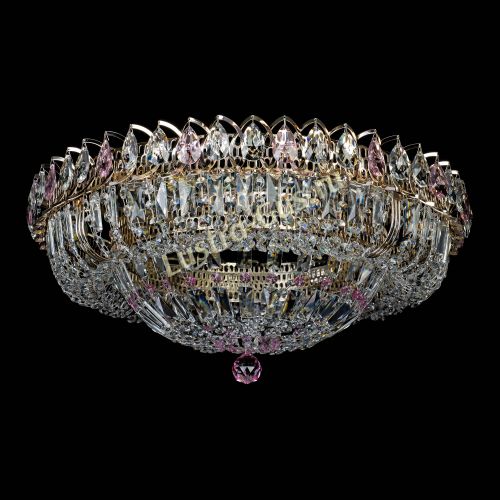 Люстра Кольцо Классика Пластинка розовая в Самаре Гусь Хрустальный