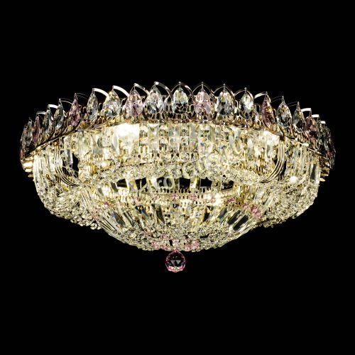 Люстра Кольцо Классика Пластинка розовая в Самаре Гусь Хрустальный