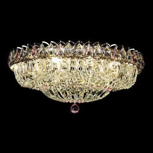 Люстра Кольцо Классика Пластинка розовая в Самаре Гусь Хрустальный