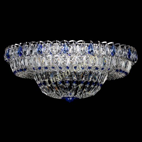 Люстра Кольцо Пластинка 600 мм синяя в Самаре Гусь Хрустальный