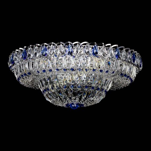 Люстра Кольцо Пластинка 600 мм синяя в Самаре Гусь Хрустальный