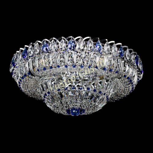 Люстра Кольцо Пластинка 600 мм синяя в Самаре Гусь Хрустальный