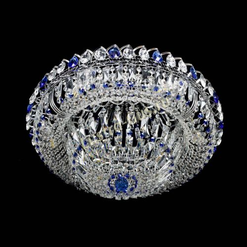 Люстра Кольцо Пластинка 600 мм синяя в Самаре Гусь Хрустальный