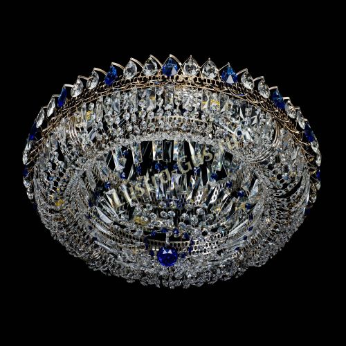 Люстра Кольцо Классика Пластинка синяя в Самаре Гусь Хрустальный