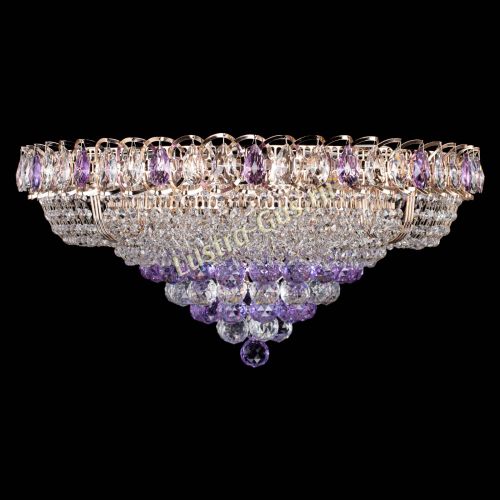 Люстра Кольцо пирамида шар 40 мм фиолетовая в Самаре Гусь Хрустальный