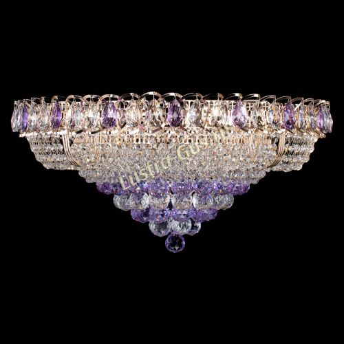 Люстра Кольцо пирамида шар 40 мм фиолетовая в Самаре Гусь Хрустальный
