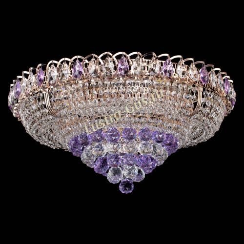 Люстра Кольцо пирамида шар 40 мм фиолетовая в Самаре Гусь Хрустальный
