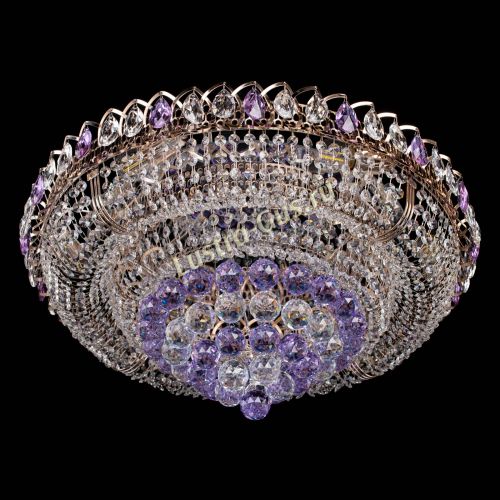 Люстра Кольцо пирамида шар 40 мм фиолетовая в Самаре Гусь Хрустальный