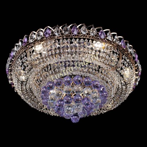 Люстра Кольцо пирамида шар 40 мм фиолетовая в Самаре Гусь Хрустальный
