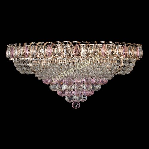 Люстра Кольцо пирамида шар 40 мм розовая в Самаре Гусь Хрустальный