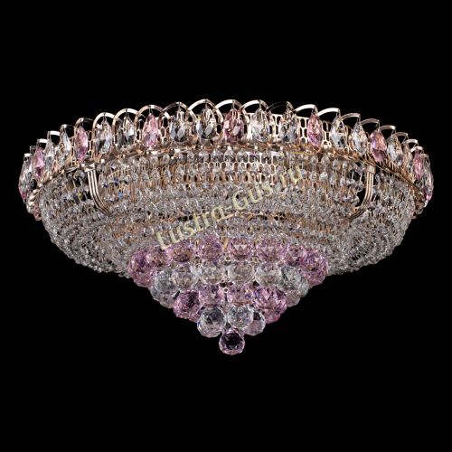 Люстра Кольцо пирамида шар 40 мм розовая в Самаре Гусь Хрустальный