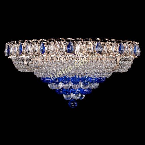 Люстра Кольцо пирамида шар 40 мм синяя в Самаре Гусь Хрустальный